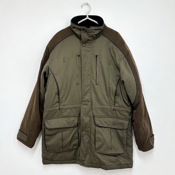 Beretta Men's Utility Hunting Shooting Zip Up Jacket in Khaki Green